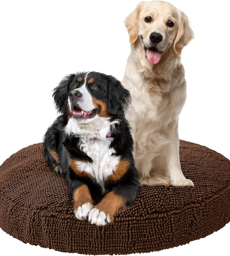 Super Snoozer Dog Bed - Comfortable Bed for Dogs - Microfiber Chenille Dog Bed - Cozy Microfiber Dog Bed Machine Washable - round Dog Bed