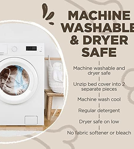 Super Snoozer Dog Bed - Comfortable Bed for Dogs - Microfiber Chenille Dog Bed - Cozy Microfiber Dog Bed Machine Washable - round Dog Bed